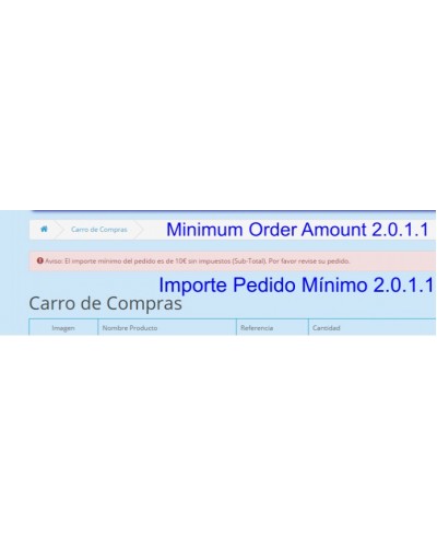 Minimum Order Amount (simple ocmod)